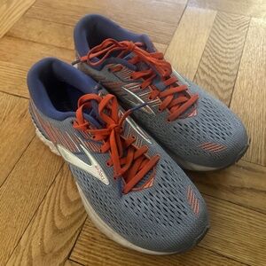 Brooks Adrenaline GTS 19 Womens Sz 7.5 Blue Athletic Running Shoes Sneakers